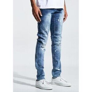 NEW! EMBELLISH NYC Bruno Stone Wash Grunge Distressed Mens Denim Jeans Size 42